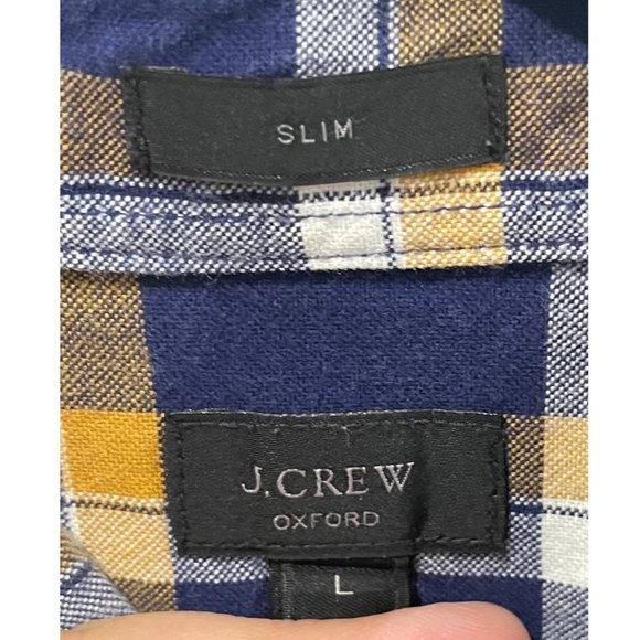 J.CREW Oxford Slim Plaid Button Down Shirt - Picture 2 of 3